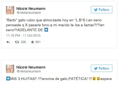 Nicole Neumann furiosa: "Gato rubio le pasaste tu fono a mi marido"
