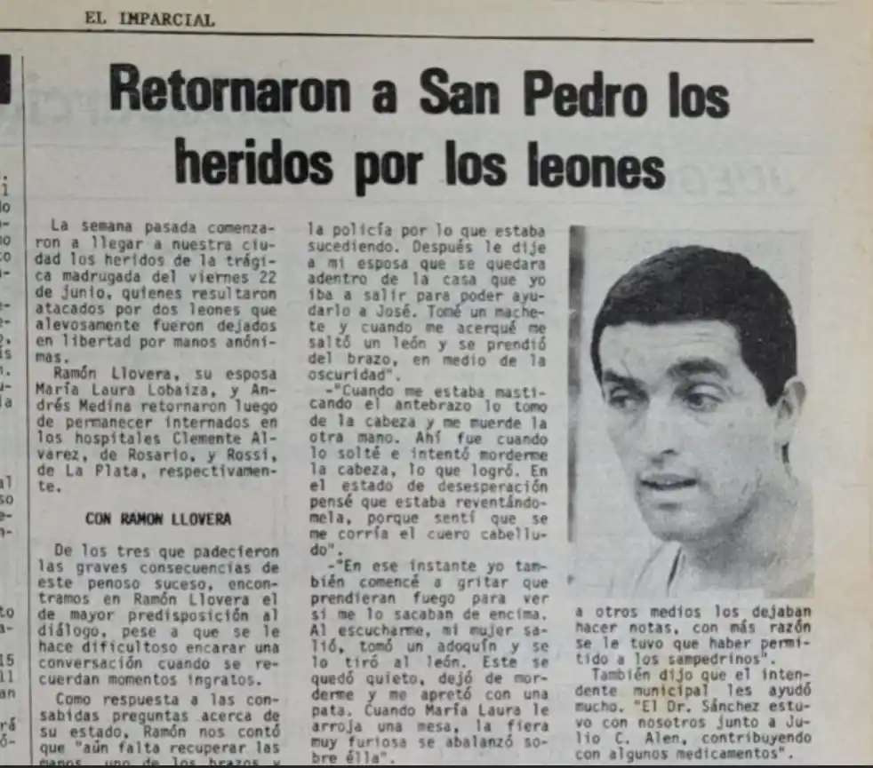 Una de las notas publicadas en el diario El Imparcial.