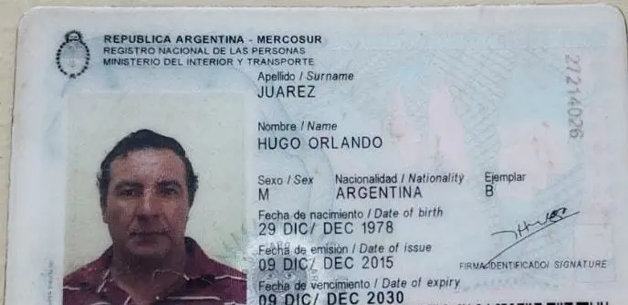 El DNI de Hugo está en la casona de Turismo