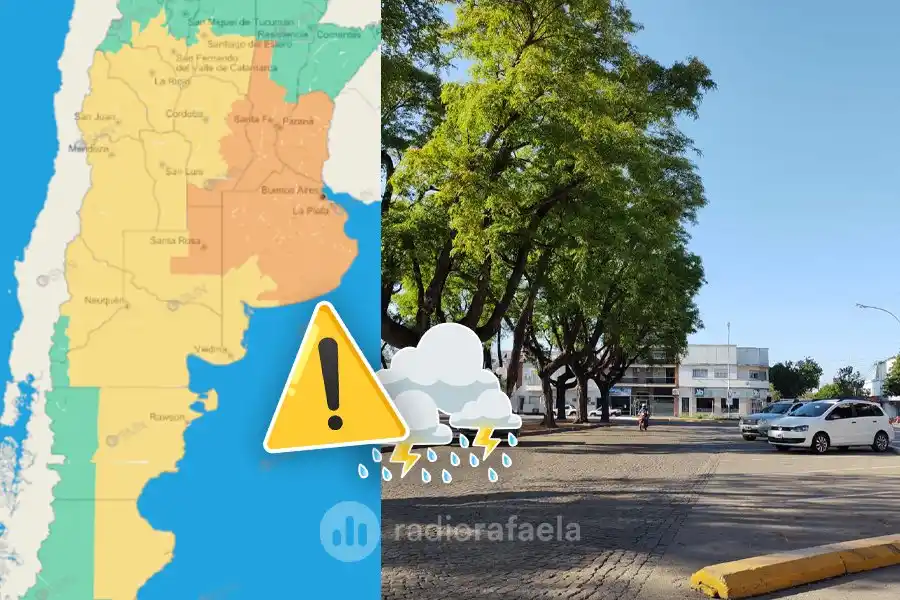 Atención Rafaela: se viene un frente frío y rige un alerta naranja por tormentas para la noche