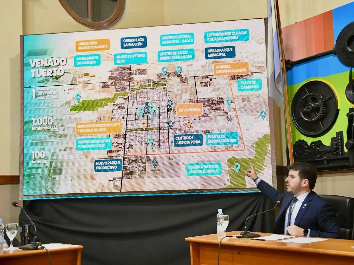 En la apertura de sesiones legislativas, Chiarella divulgó la ubicación del nuevo edificio. Foto: MVT