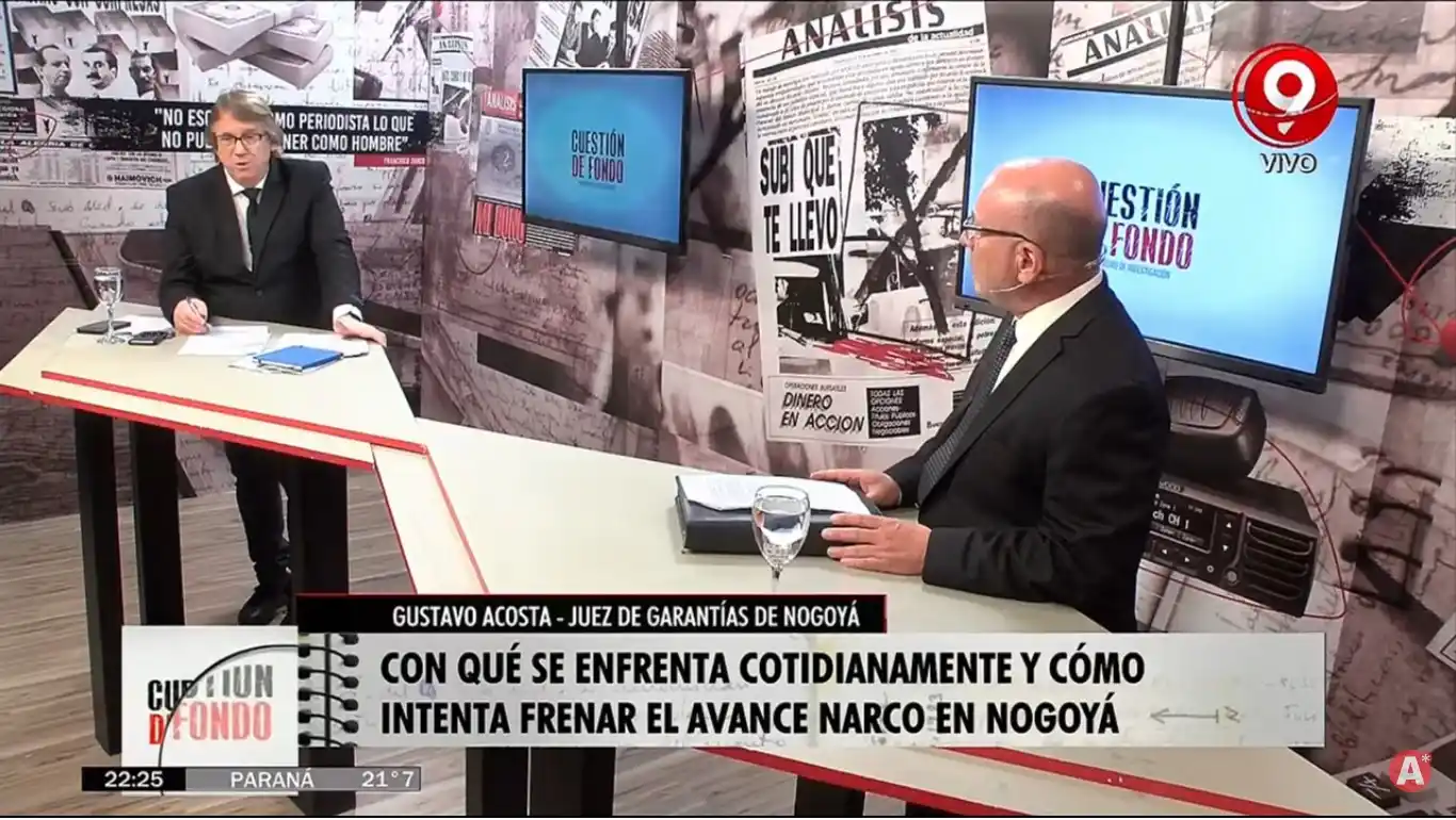 Gustavo Acosta, juez de Garantías de Nogoyá, alerta sobre el avance del narcotráfico en la región