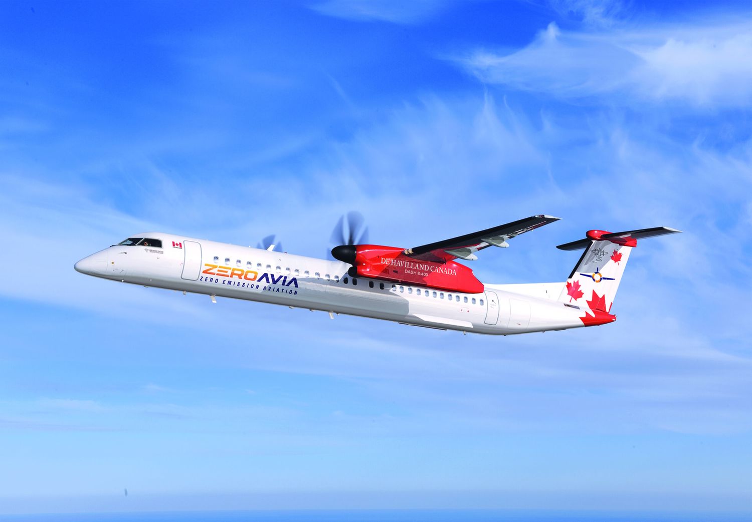 De Havilland Canada y ZeroAvia trabajarán en el desarrollo de motores sin emisiones para los aviones Dash 8-400