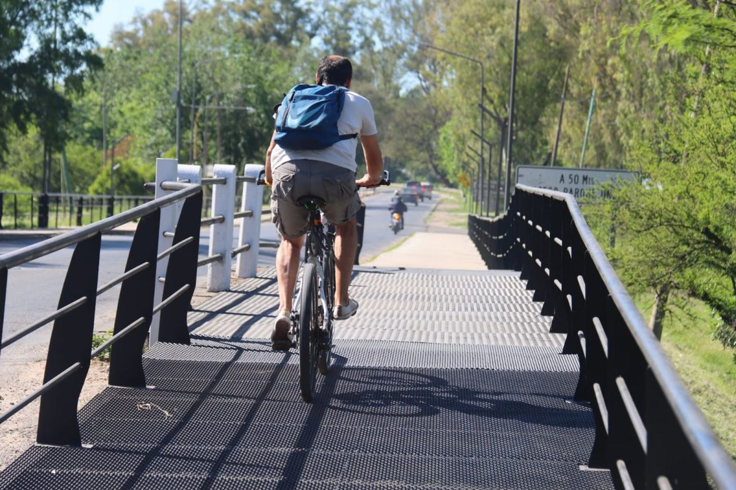 Inauguraron los nuevos puentes para la bicisenda del Parque Unzué