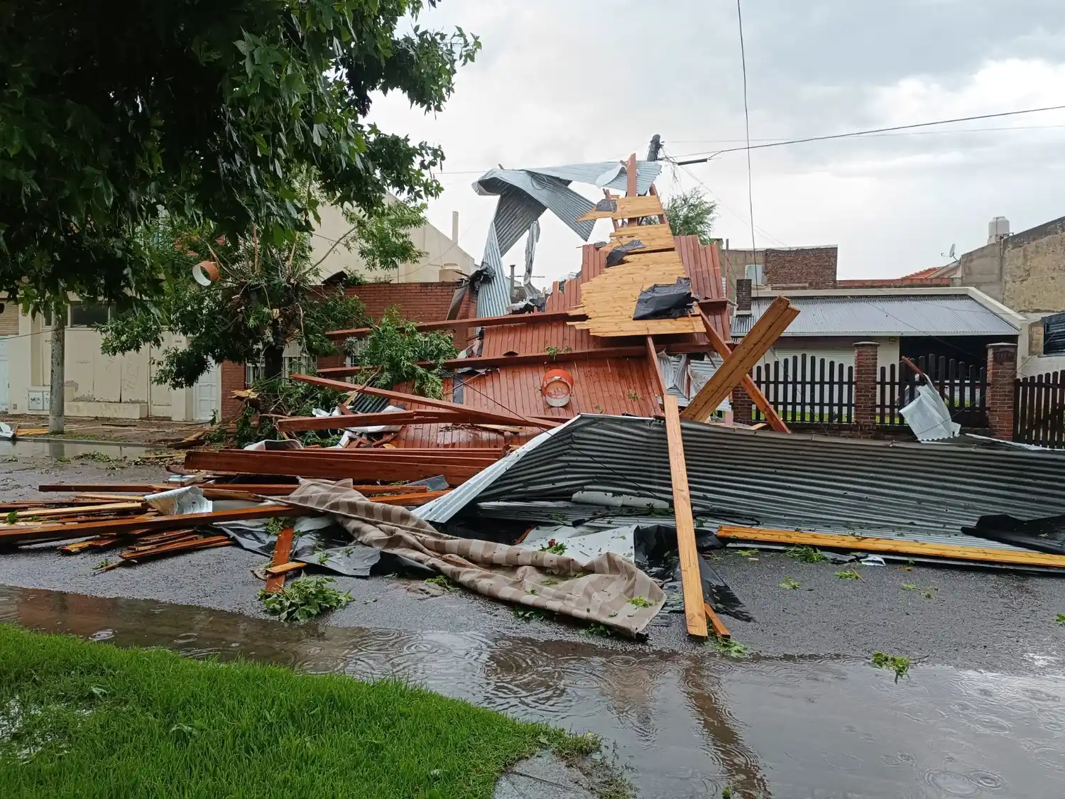 Así quedó una de las viviendas afectadas. FOTO: Nacho Melucci.