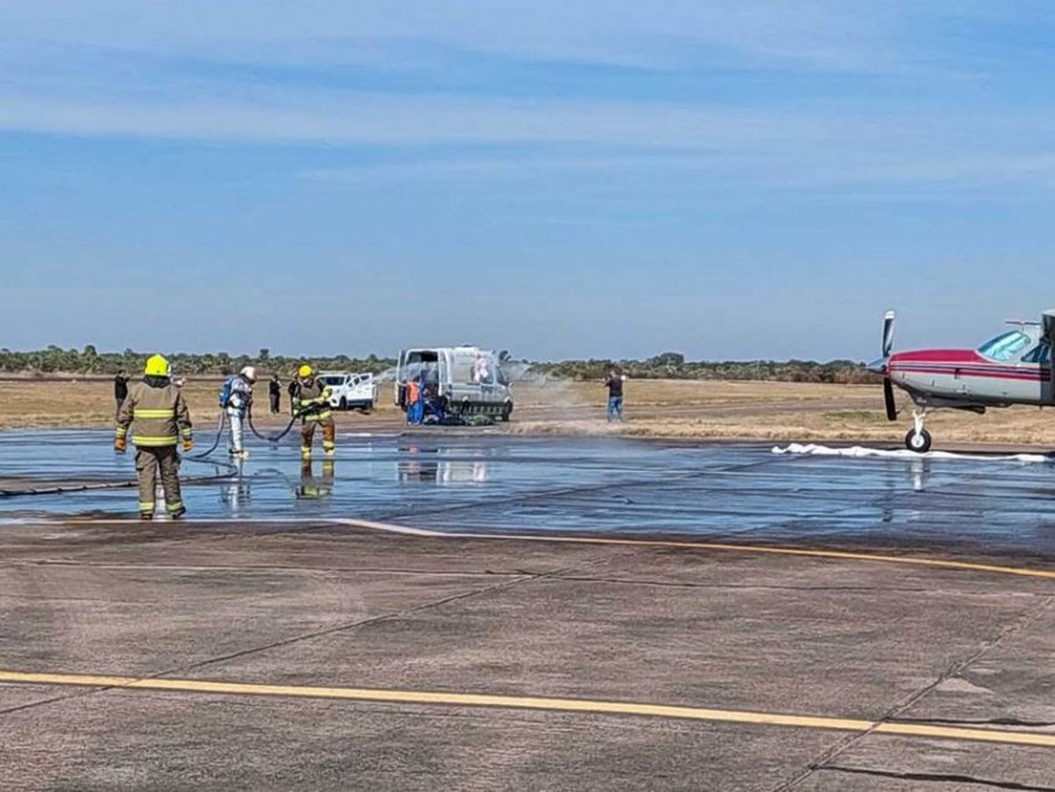 El SIPEC se sumó a un simulacro para la asistencia de accidentes aeroportuarios