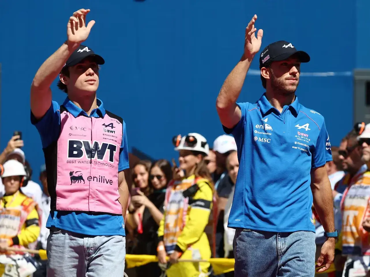Franco Colapinto y Pierre Gasly mantienen una buena relación pese a la competencia interna de la Fórmula 1. Foto: Reuters