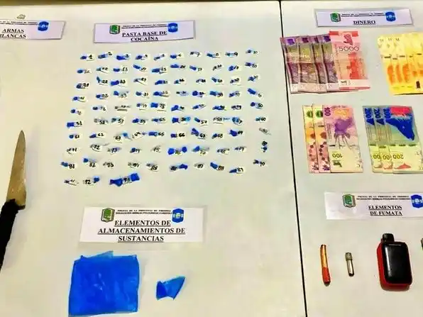 Detuvieron a un dealer y secuestraron más de 90 envoltorios de cocaína