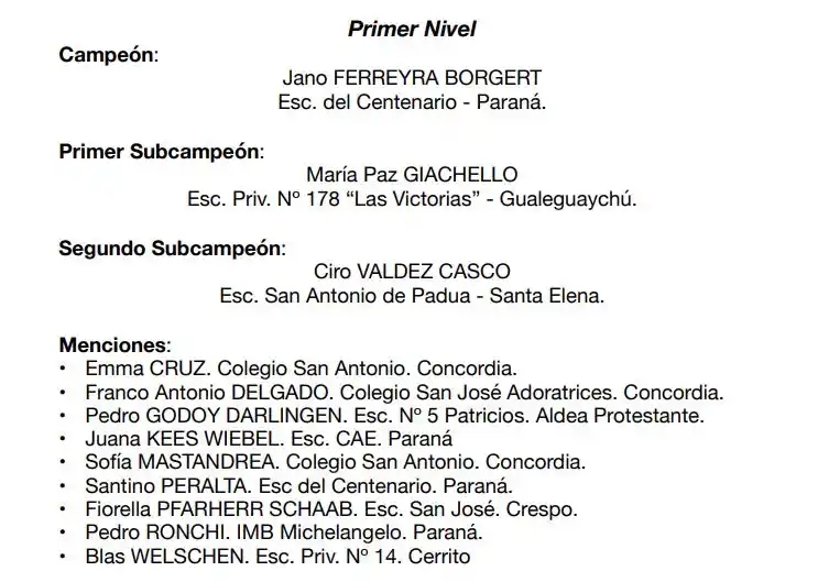Exitosa olimpíada provincial de matemática “Ñandú”