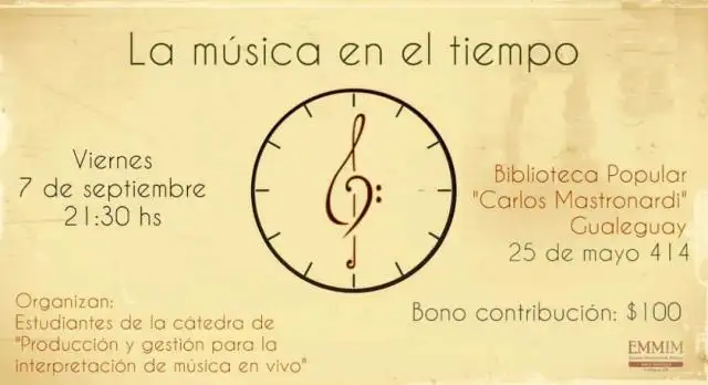 Se presenta hoy "La Música en el Tiempo"