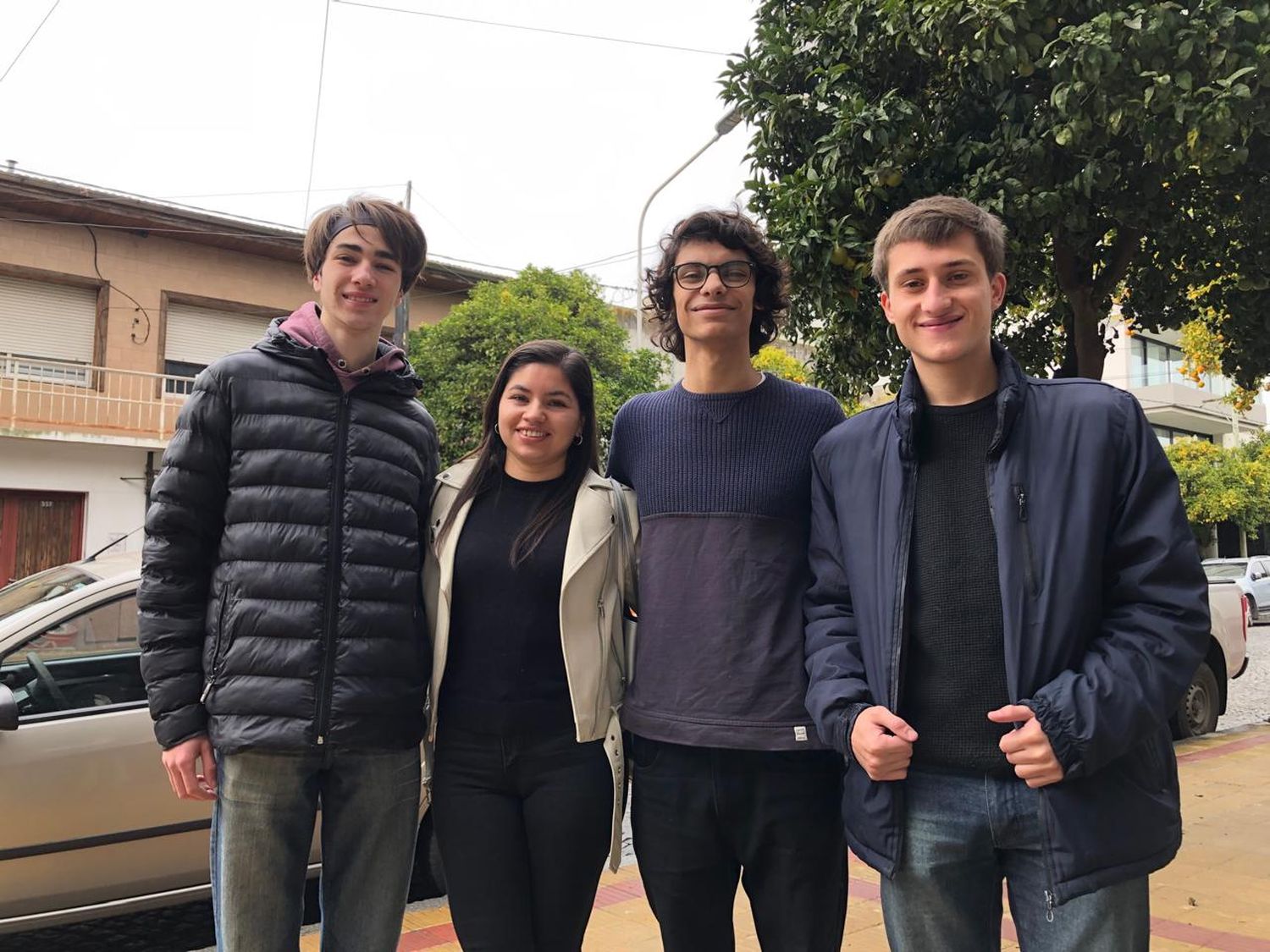 Agustín Straubinger, Eliana Llantada, Lautaro Cardone y Mirko Sollazzo, parte de Juventud en Acción.