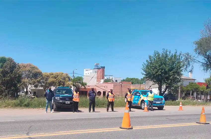 Operativo de seguridad en el acceso a Saladillo