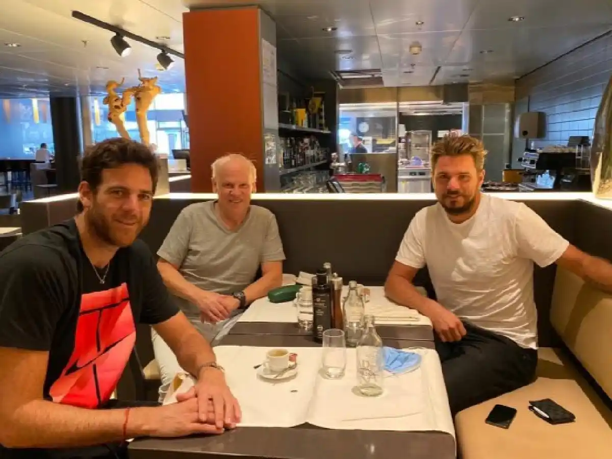 Del Potro recibió la visita de Wawrinka en Suiza