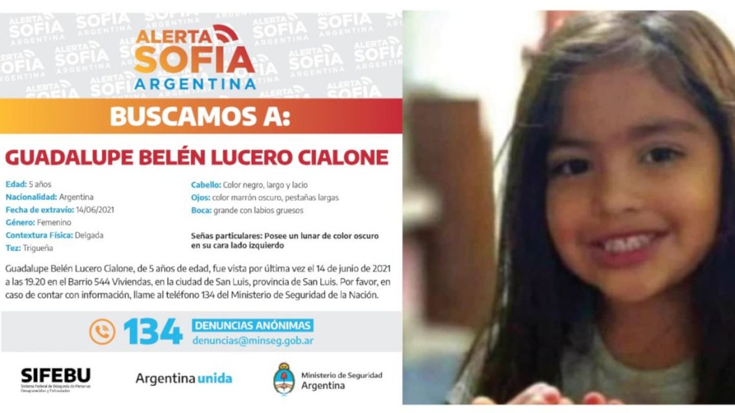 Búsqueda de Guadalupe en San Luis: Convocan brigadas caninas de Provincia de Buenos Aires
