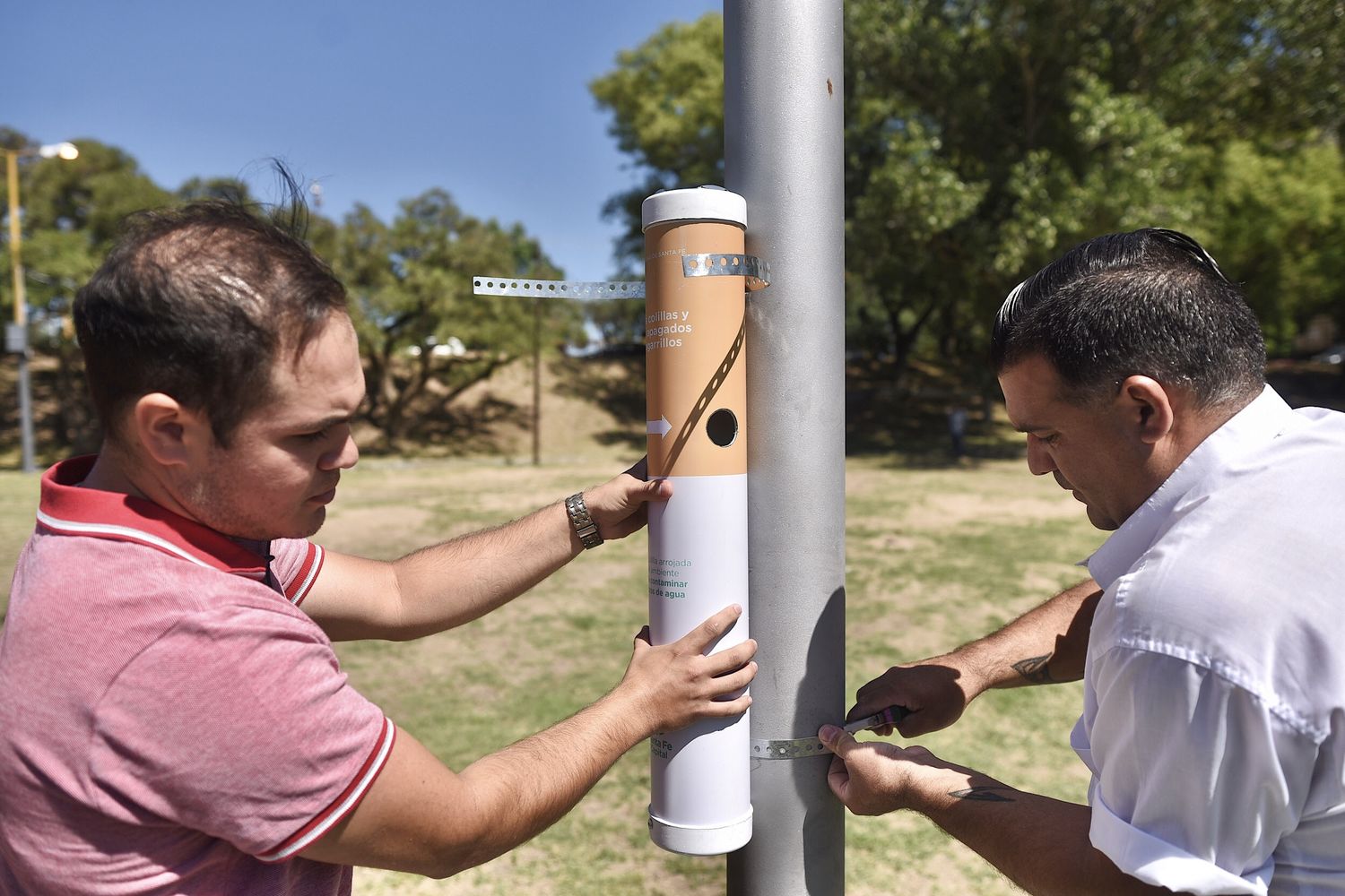 Instalan recipientes para colillas de cigarrillos en espacios públicos de la ciudad de Santa Fe