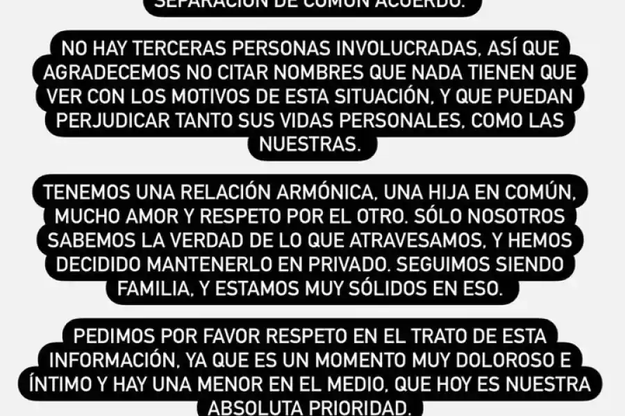 Comunicado de Emilia Attias y el Turco Naim