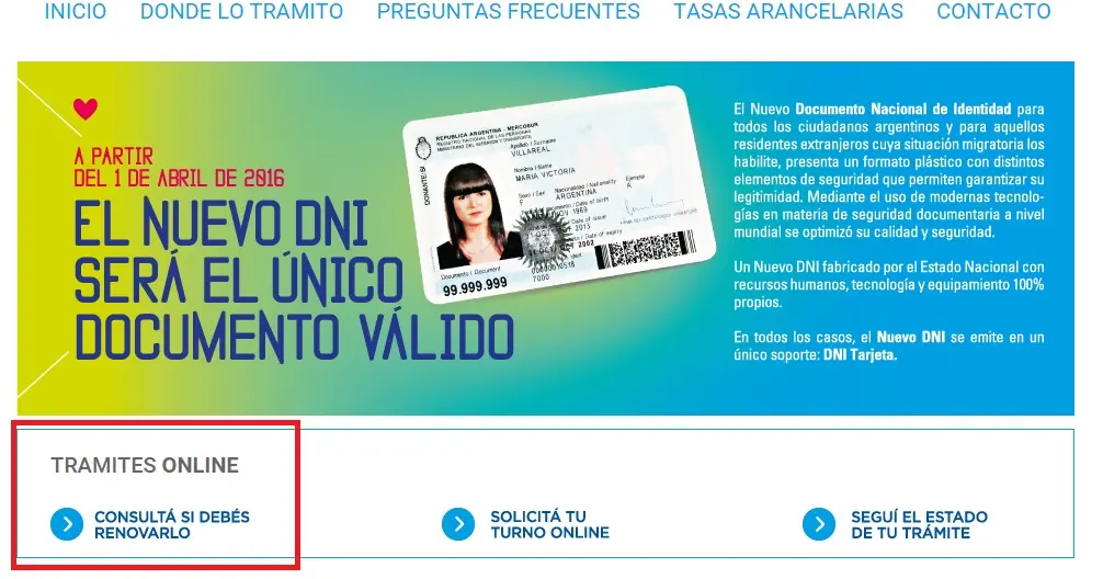 Cómo saber si tenés que renovar el DNI