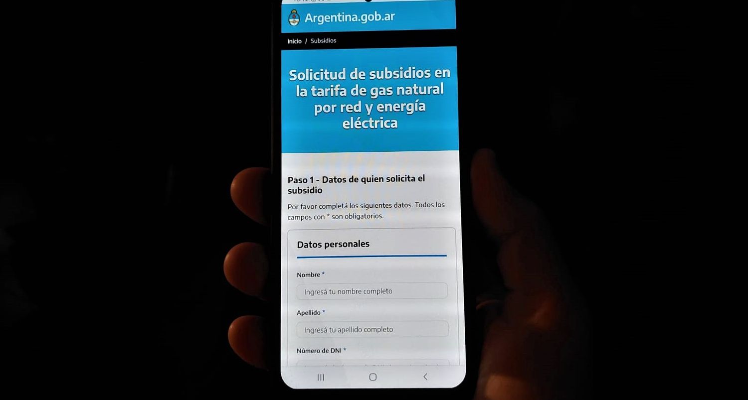 Ya está vigente el formulario: cómo solicitar el subsidio de energía eléctrica y gas