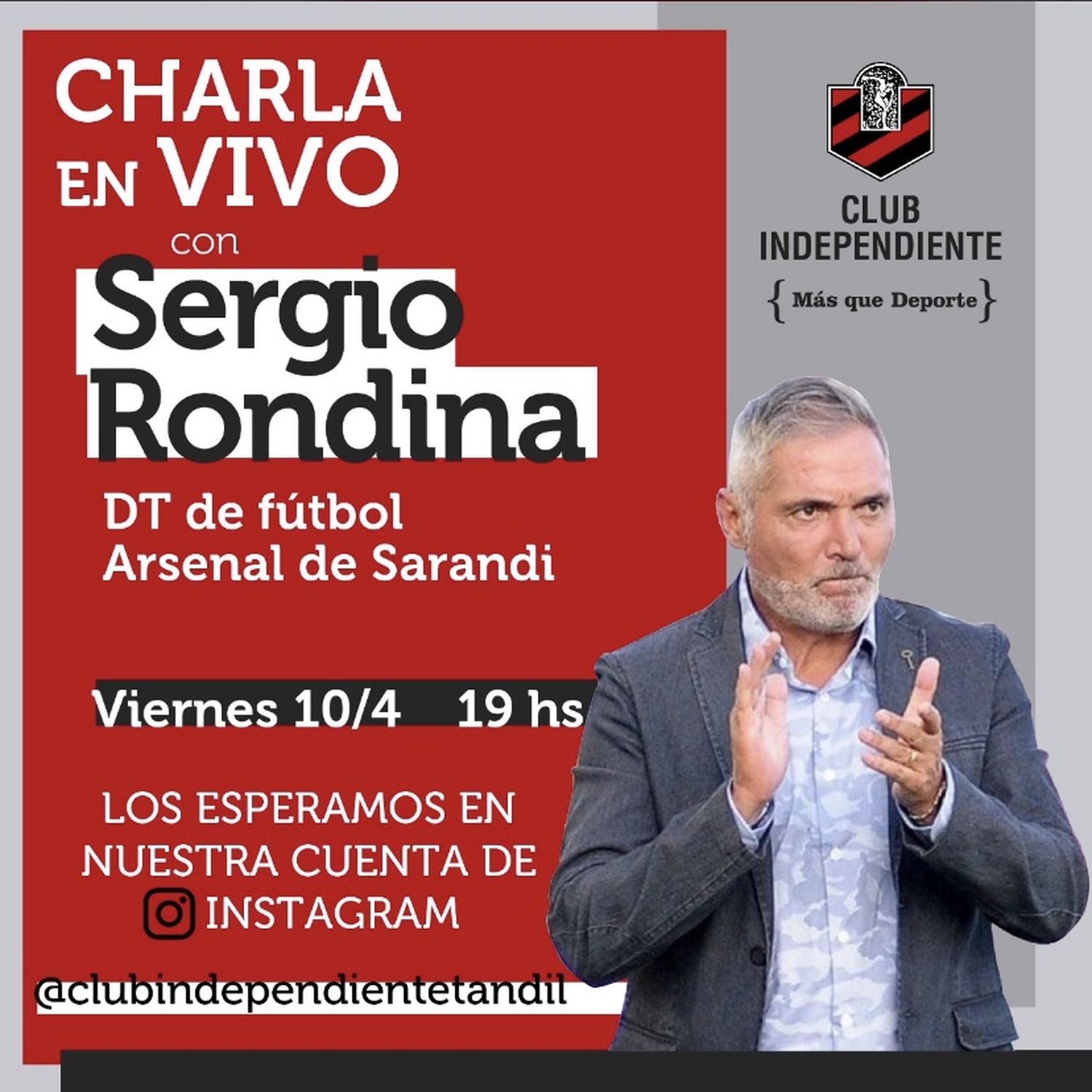 Independiente realizará charlas en vivo con referentes del deporte nacional