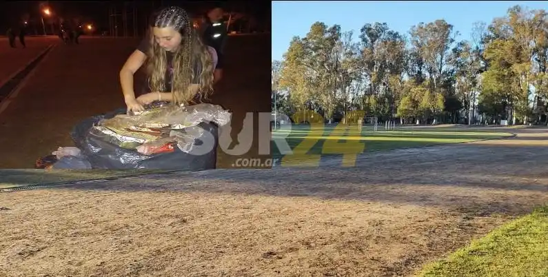 Jóvenes responsables: Municipio de Rufino destaca limpieza del Parque tras festejos primaverales