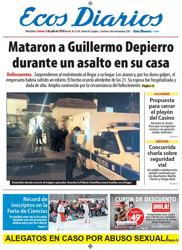 Tapa del 5 de julio de 2018
