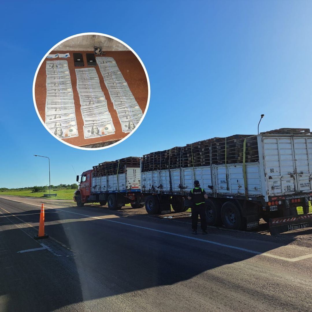 Camioneros formoseños detenidos por transportar cocaína y dólares