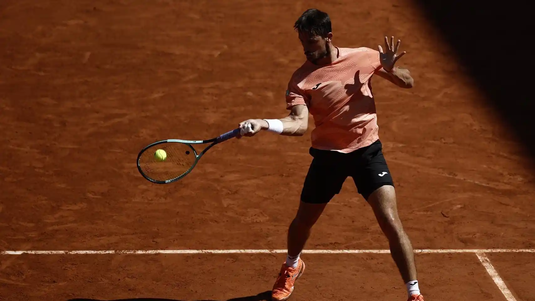 Mariano Navone, durante el partido frente a Musetti.