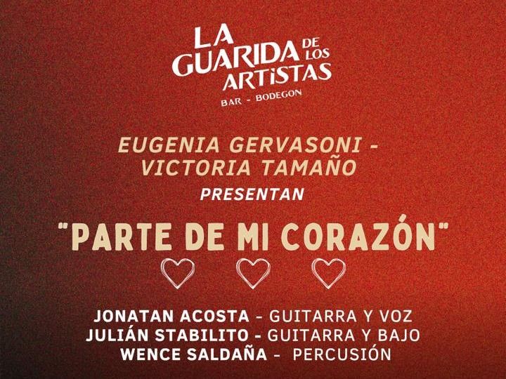 Eugenia Gervasoni y Victoria Tamaño presentan "Parte de mi Corazón"