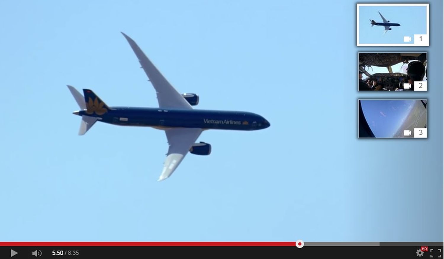 El espectacular video del Boeing 787-9, ahora con multicámara