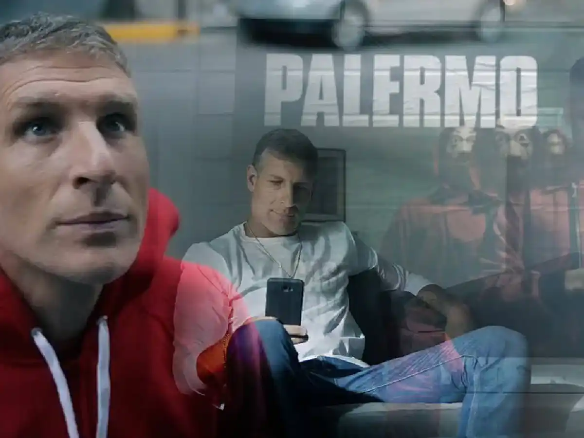 Martín Palermo se suma a la promoción de "La Casa de Papel"