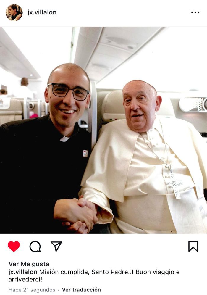 villalón despedida papa francisco instagram
