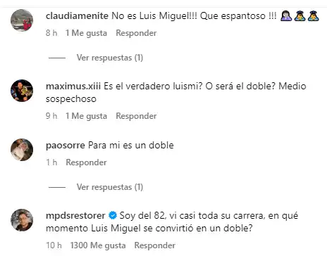 Muchos pidieron al Luis Miguel original. Cortesía Instagram de Clarín