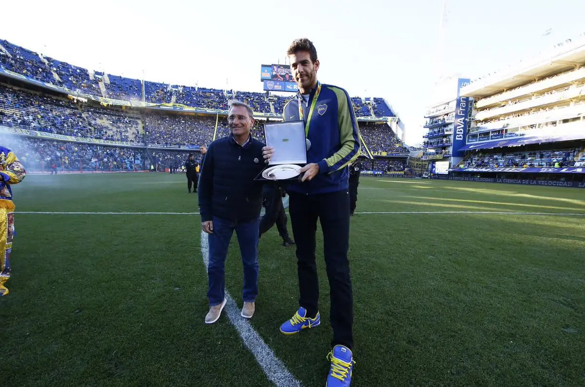 Del Potro fue homenajeado en la cancha de Boca 