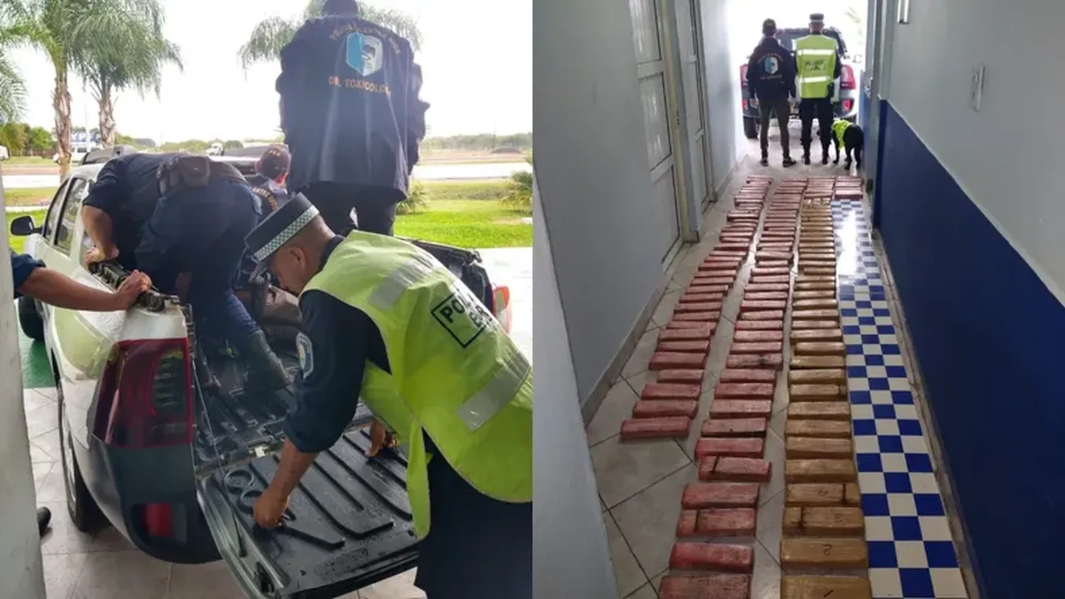 Secuestran casi 90 kilos de marihuana en la Autovía Artígas: cómo la llevaban escondida