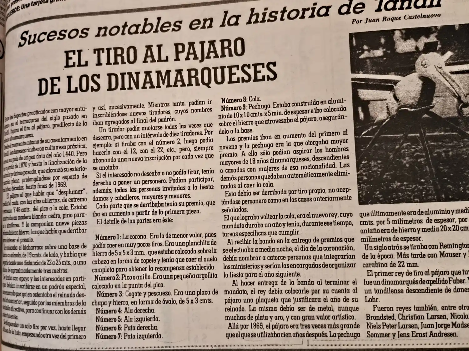 El tiro al pájaro de los dinamarqueses