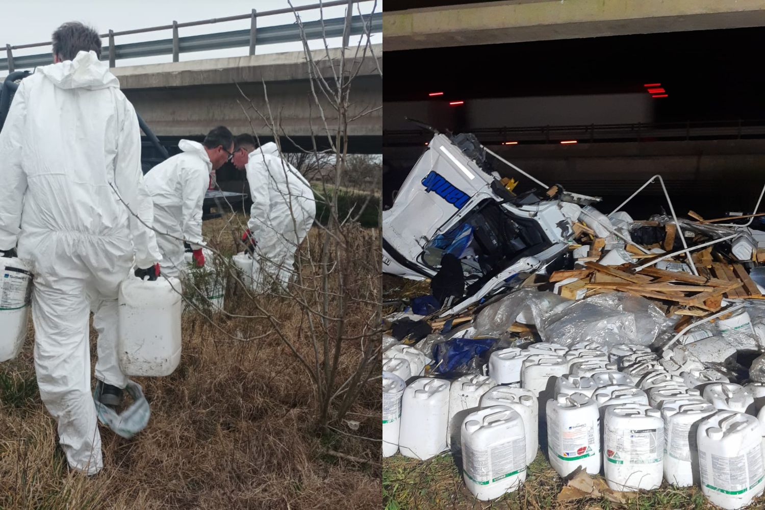 Removieron la carga del camión que cayó del arroyo El Tala: “Ahora hay que identificar el daño en el suelo”