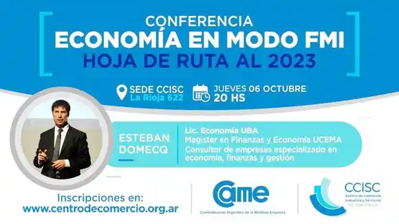 Este jueves: conferencia sobre actualidad económica en el CCISC