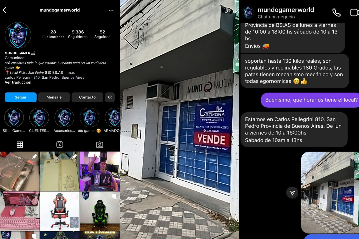 Advierten por una cuenta de Instagram que vende accesorios gamer con domicilio trucho en San Pedro