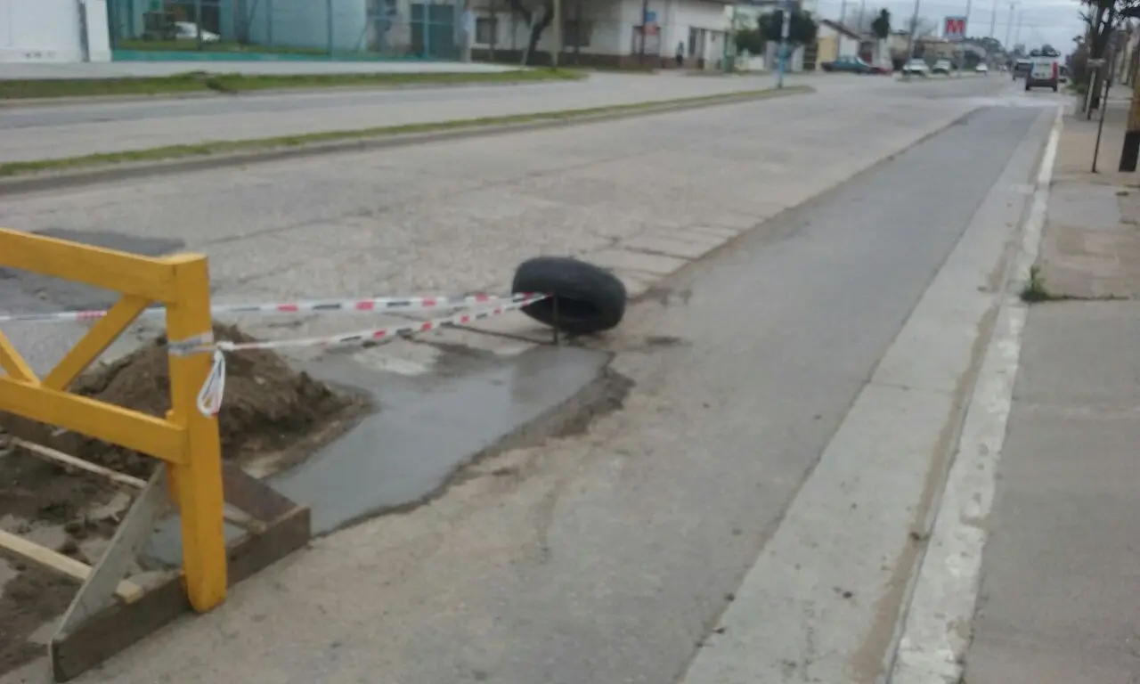 Arreglaron el pozo de 75 entre 62 y 60