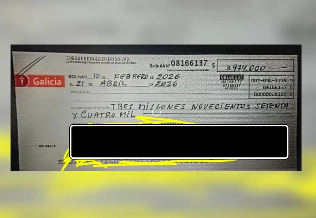 El cheque adulterado