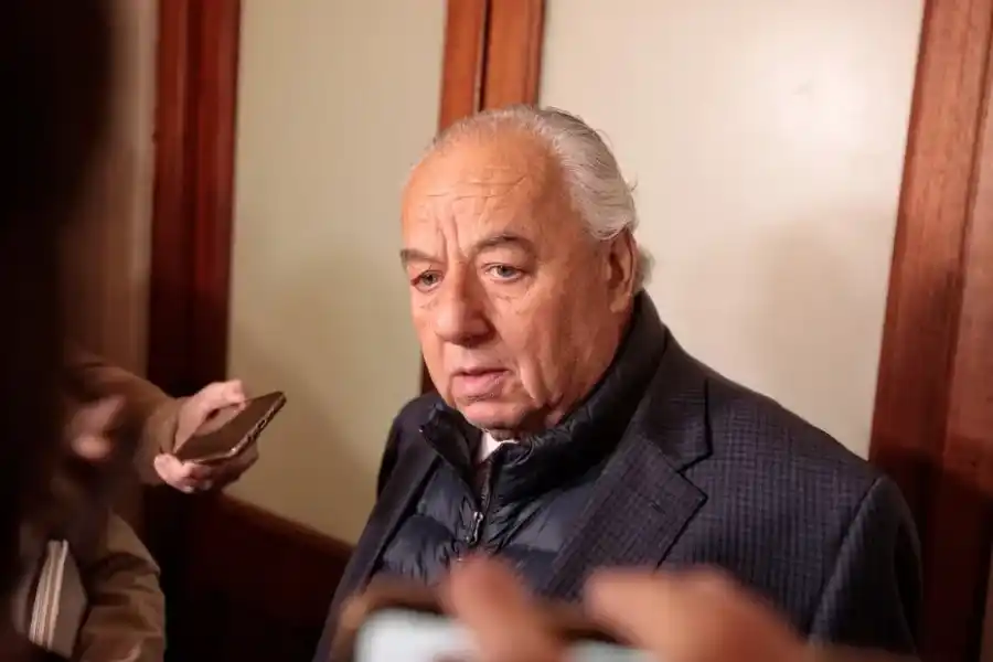 Rafael Gutiérrez habló con la prensa tras la reunión. Crédito: Matías Pintos </p><p>El Litoral