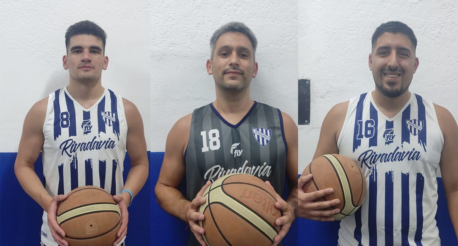 Refuerzos de izq. a der. Juan Ignacio Salinas, Nicolás Schiriak y Facundo Jerez