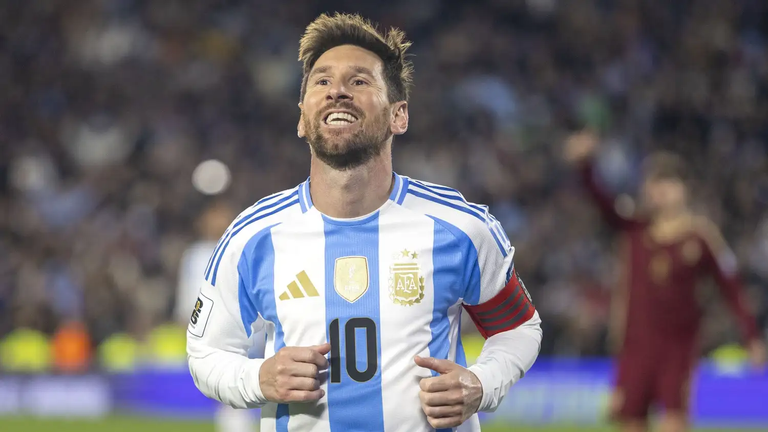 Messi, capitán del seleccionado argentino que buscará repetir el título mundial.