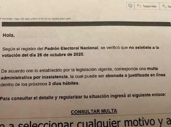 Alerta por estafa: advirtieron sobre falsos correos que exigen pagar multas por no votar