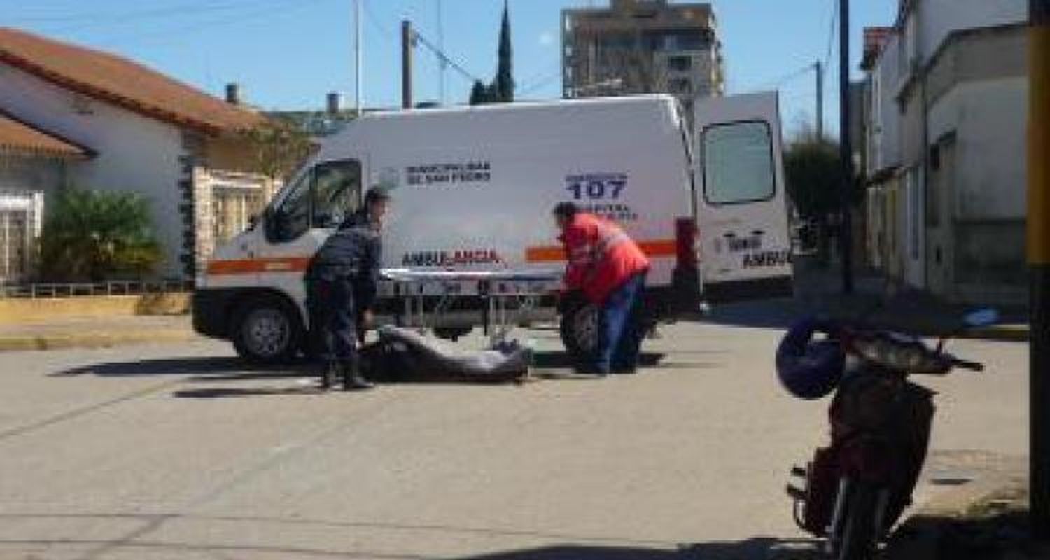 Accidente en el centro