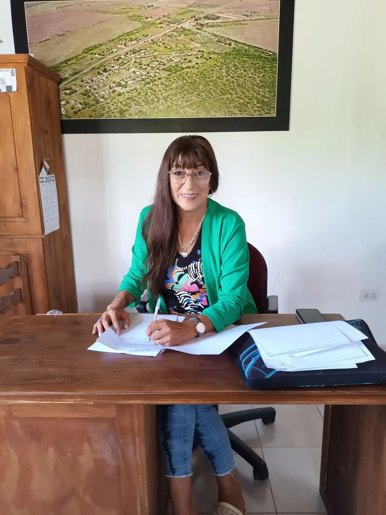 Mariel Henchoz, titular del gobierno de Paso de la Laguna.