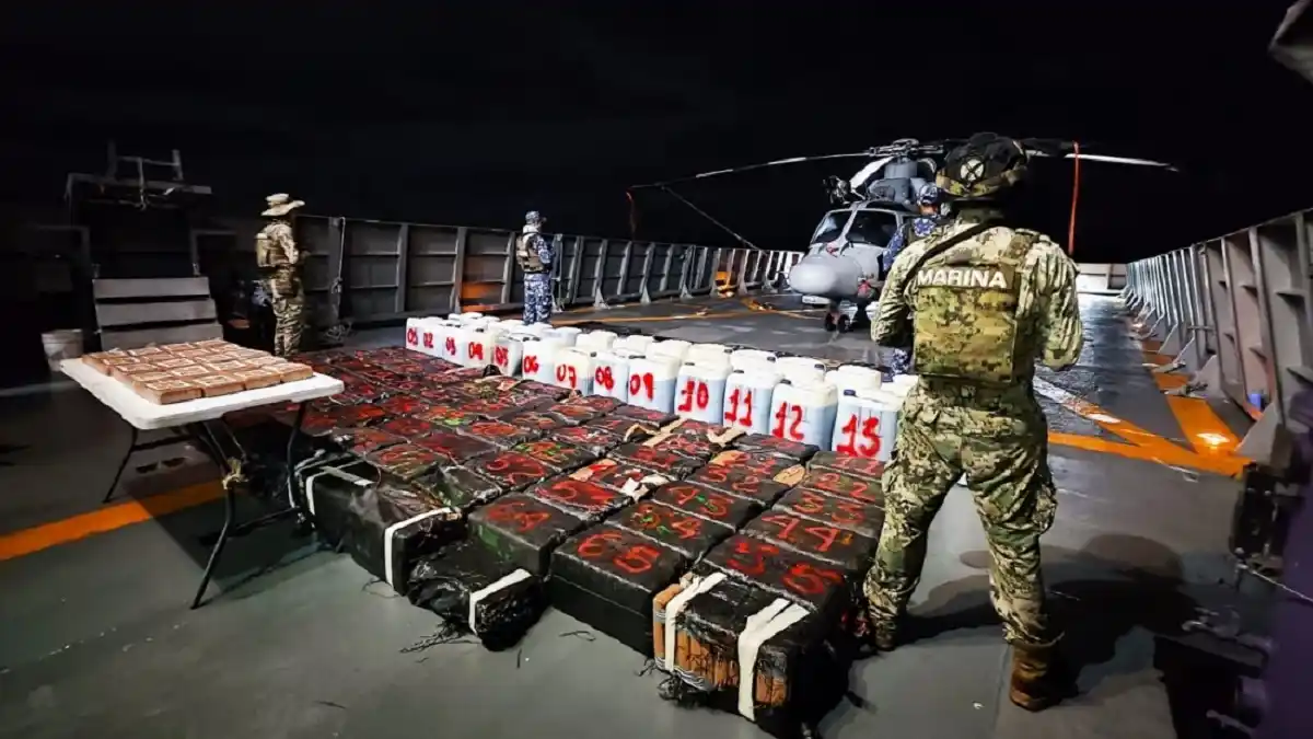 EL MAYOR EN AÑOS: México logra decomiso récord de 8,3 toneladas de drogas en el Pacífico
