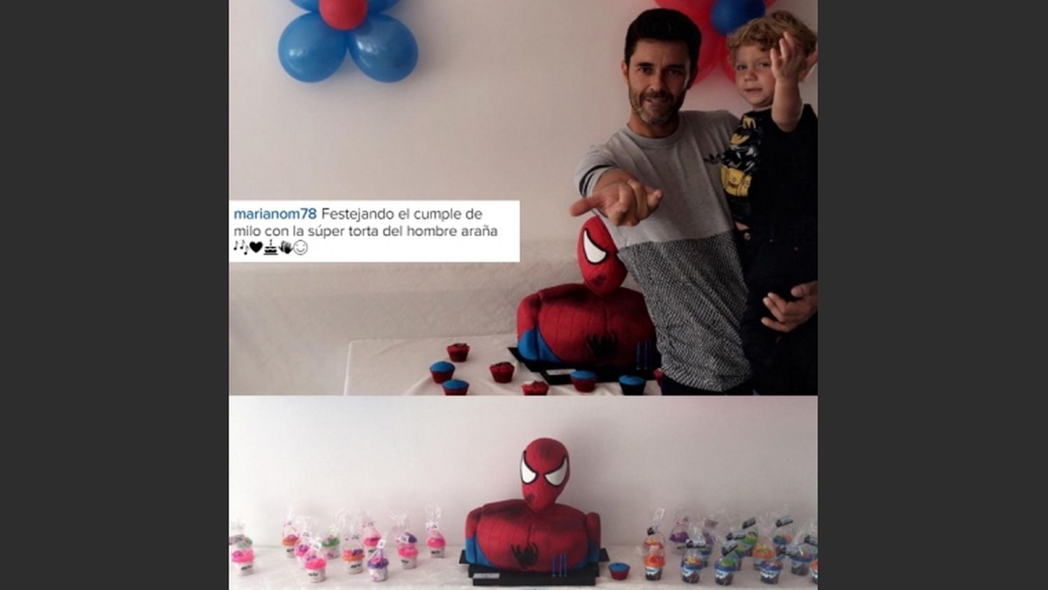 Junto a su ex, Mariano Martínez festejó el cumple de su hijo