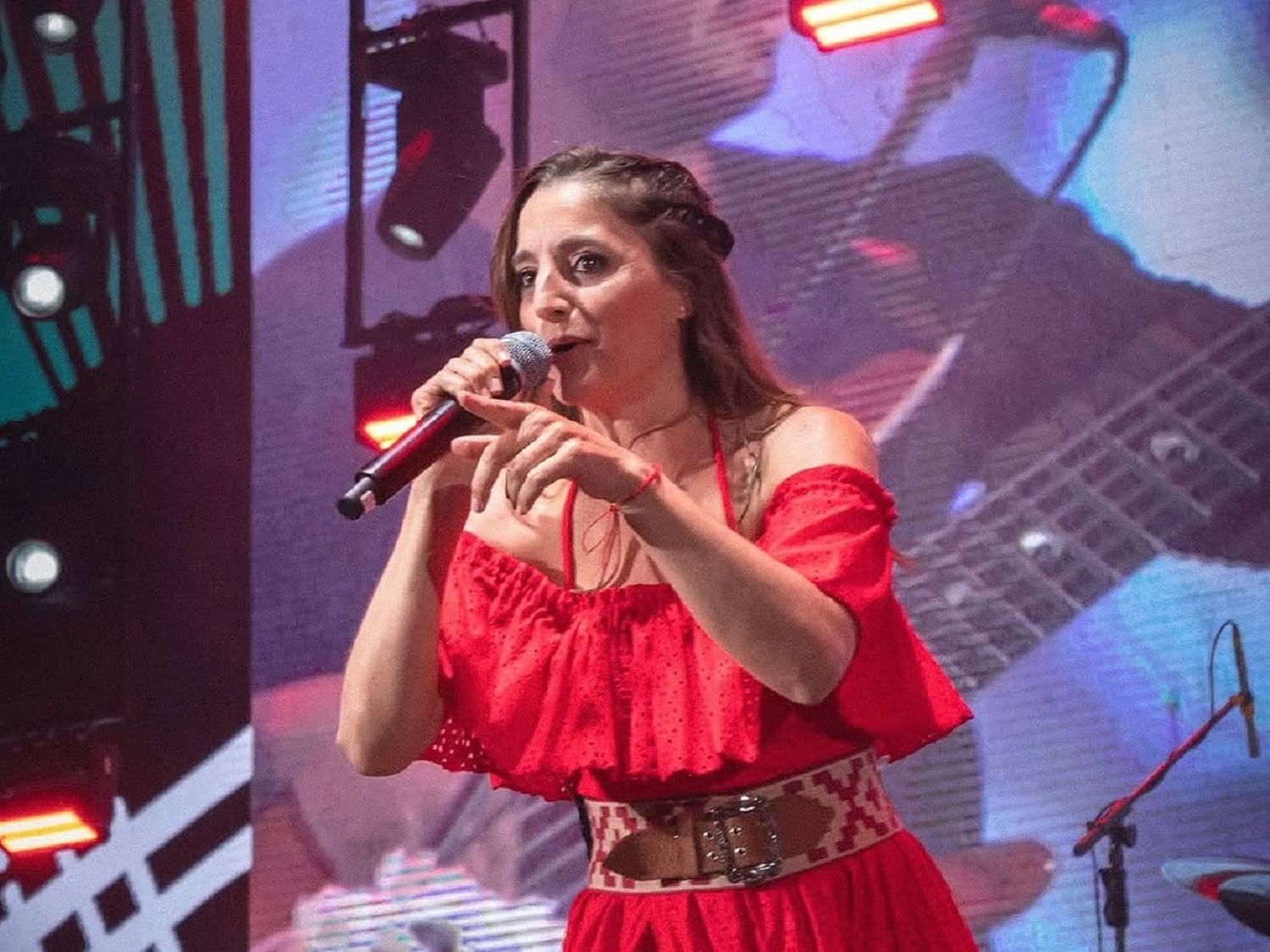 Nati Pastorutti durante su presentación en el Festival de Jesús María 2025. Foto: Gentileza.