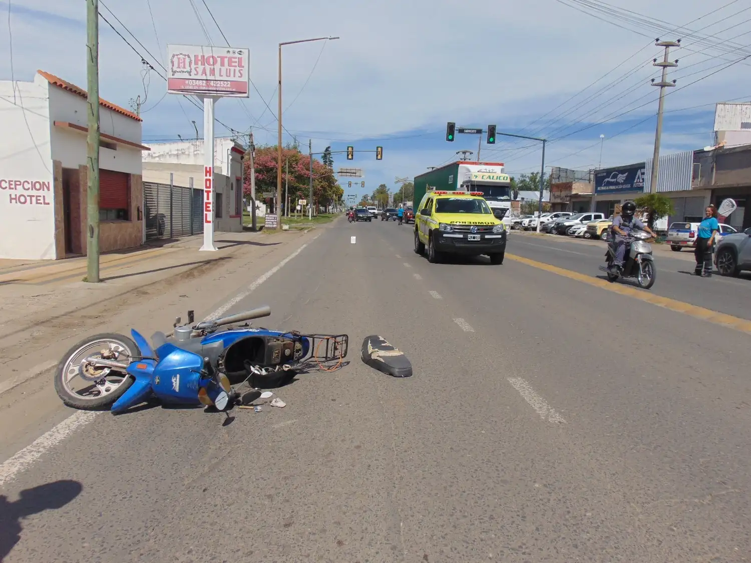 Accidente en ruta 8 entre Sarmiento y Alighieri. Foto: BVVT